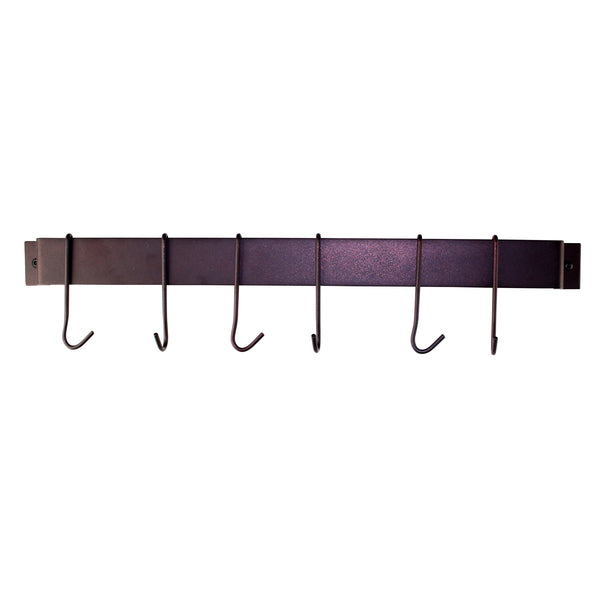 Rack It Up Wall Rack Utensil Bar w/ Hooks - Easy Mount
