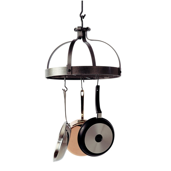 Dutch Crown Ceiling Pot Rack w/ 18 Hooks (12 Angled & 6 Straight)