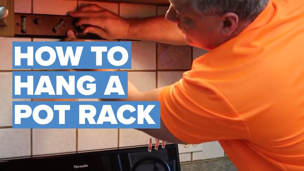 In this video, we'll cover how to quickly and easily center and hang a pot rack or holders above your stove