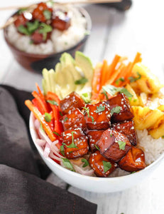 Smoked BBQ Tofu Bowls will please vegans and meat lovers alike