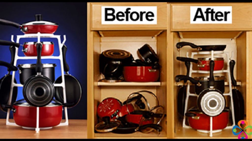 Easy to assemble - Tested to accommodate a wide variety of cookware sizes and styles - Declutter cabinets - Saves up to 3 times the cabinet space without ...