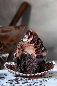 These moist and easy chocolate cupcakes are a one bowl recipe made with olive oil