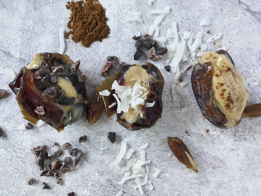 My Favorite Pre-Run Snack: Tahini Stuffed Dates