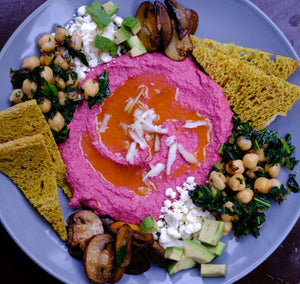 Roasted Beet Hummus (bil tahina)