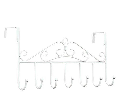 Youdepot Over The Door 7 Hanger Rack - Decorative Metal Hanger Holder for Home Office Use