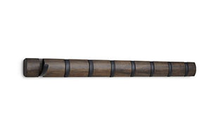 Umbra Flip 8-Hook, Walnut/Black