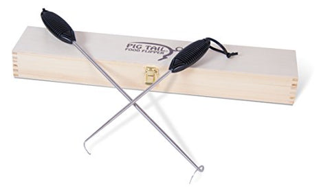 Jaccard Pig Tail Combo Wooden Food Flipper Gift Box,19-Inch/12-Inch, Plastic Handles
