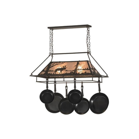 39"L Moose at Lake Pot Rack Model 152951