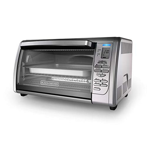 BLACK+DECKER Countertop Convection Toaster Oven, Silver, CTO6335S