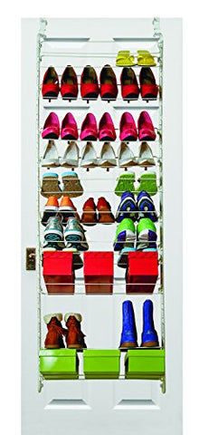 MAX SPACE Customizable Over Door Shoe Rack w/Screw Tight Over Door Hooks - 36 pr - Version 2.0 - August 2016