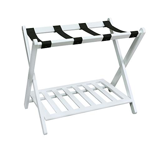 Casual Home Shelf- White Luggage Rack