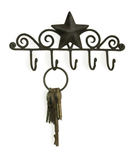 1 X Star Key Rack Holder in Black