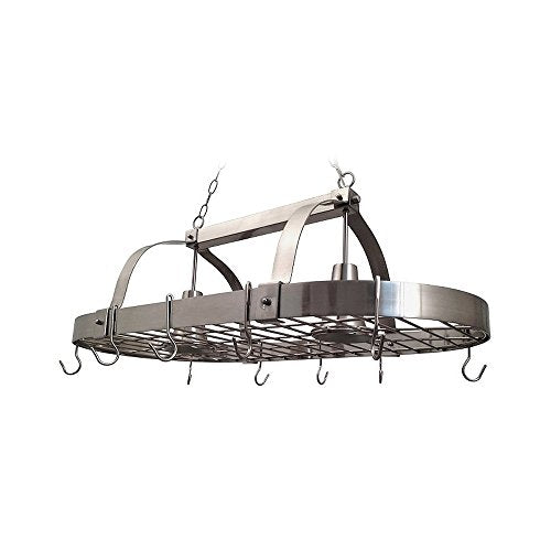 Elegant Designs PR1000-BSN Pot Rack Light, Brushed Nickel