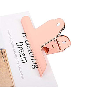 Large Rose Gold Heavy Duty Bulldog Clip Duckbill Clips Clothespins for Office Bills or Household Supplies