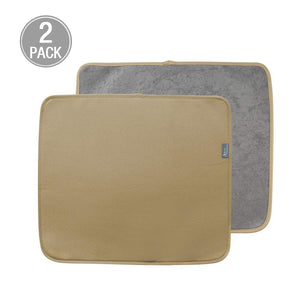 Y.VN 16 by 18-Inch Microfiber Dish Drying Mat -2 pack, Beige