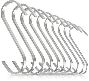 Flat Hanging Hooks - Pot Racks S Hook 10 Pack Set