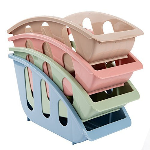 4pcs Kitchen organizer Dish Rack Salad Dessert Plate Cradle for Cabinet Galley