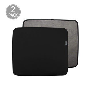 Y.VN 16 by 18-Inch Microfiber Dish Drying Mat -2 pack, Black