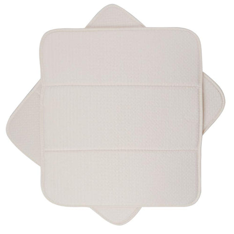 KinHwa Microfiber Dish Drying Mat Kitchen Drying Pads For Dishes Thick Absorbent Drainer Mat With Hook 16X18Inch Creamy-white 2Pack