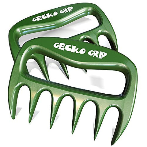 Gecko Grip Salad and Meat Paws and Claws Easily Pick Up and Transfer Whole Turkeys, Chickens and Roasts! Mix Salads and Other Greens! Use in the Kitchen on Picnics and Family Cookouts! (Green)
