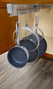 Good Cushion, Pan & Lid Holder Dr.Organizer Pot and Pan Cabinet Organizer, Expandable, 1pc, Steel Gray