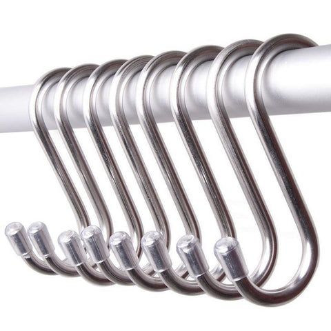 GCA 20 Pack 304 stainless steel Heavy-Duty Medium S Shaped Hooks kitchen hooks Hanging Hooks for kitchen, Bathroom, bedroom, office