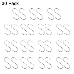 S Hooks,FOME 10 Pack Stainless Steel S Shaped Hooks 3.62inch S Shape Hangers S Shaped Hanging Hooks Heavy Duty Hooks for Bathroom Bedroom Kitchen Office Workshop