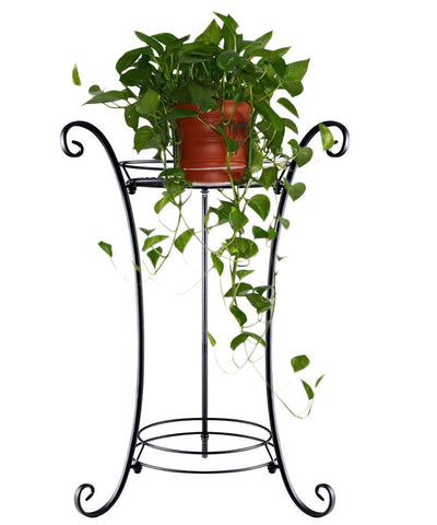 AISHN Classic Tall Plant Stand Art Flower Pot Holder Rack Planter Supports Garden & Home Decorative Pots Containers Stand (Black)