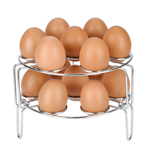 Kspowwin 2 Piece Upgraded Version Stackable Stainless Steel Egg Steamer Rack for Instant Pot Accessories and Pressure Cooker