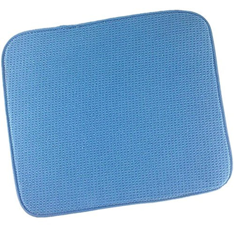 M-s Cloth Microfiber Dish Plate Drying Mats Kithcen Super Absorbent blue 16inch X 18inch