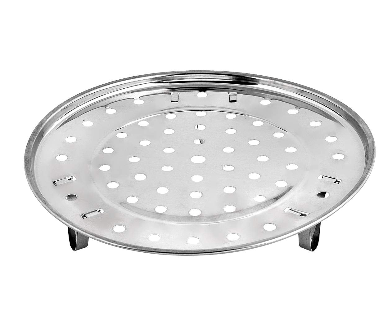 Ace Select Steam Tray Round 8.5 Inches Steamer Rack with Removable Legs - Stainless Steel Chinese Steaming Rack for Instant Pot Pressure Cooker -Instant Pot Accessories Multi-functional Steamer Basket