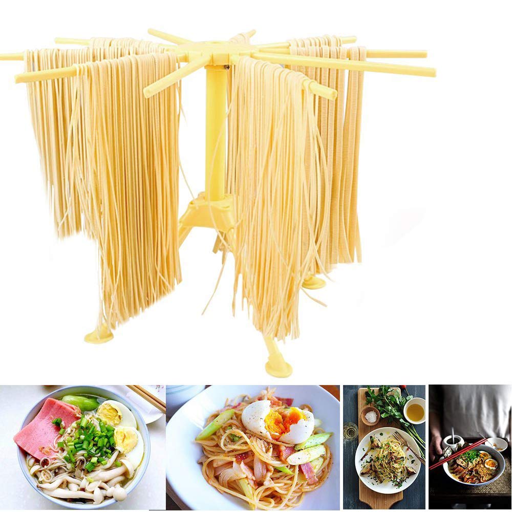 Debolic Collapsible Pasta Drying Rack and Spaghetti Drying Rack Stand/Spaghetti Pasta Maker with 10 Arms Food Grade ABS Plastic Matrial Household Noodle Dryer Stander Holder