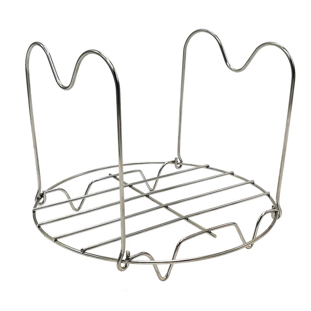 Steamer Rack Trivet with Handles for Instant Pot 6 Qt 8 Qt, Alamic Instant Pot Trivet with Handles for Electric Pressure Cookers 6 Qt 8 Qt