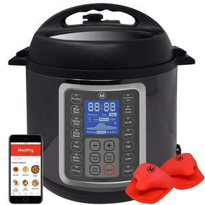 Mealthy MultiPot 9-in-1 Programmable Pressure Cooker 8 Quart with Stainless Steel Pot, Steamer Basket, instant access to recipe App. Pressure Cook, Slow Cook, Sauté, Egg, Hot Pot, Rice Cooker, Yogurt