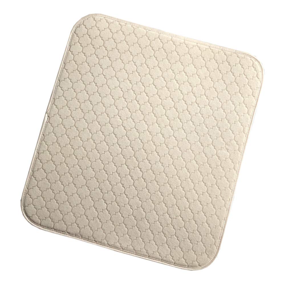 M-s Cloth Microfiber 16 by 18-Inch Microfiber Dish Drying Mat,Trellis cream