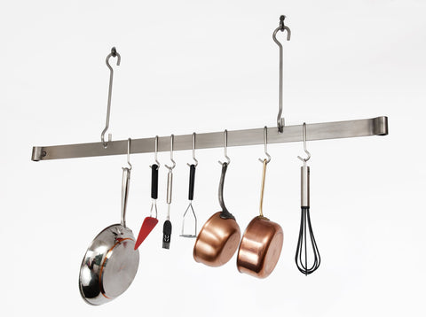 Enclume Premier 48-Inch Offset Hook Ceiling Bar Pot Rack, Stainless Steel