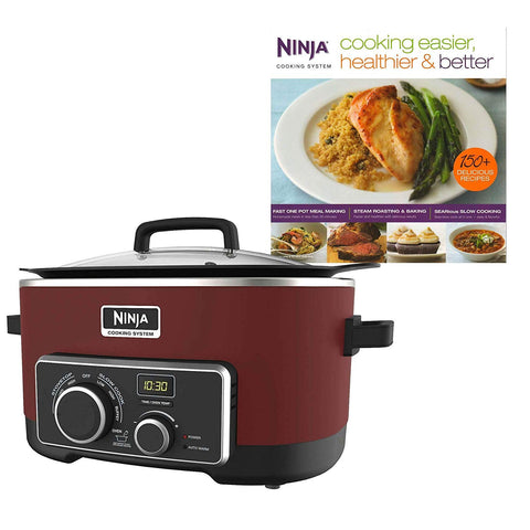 Ninja 6 Quart 4 In 1 Slow Cooker with 150 Recipe Book (Certified Refurbished)