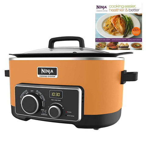 Ninja 6 Quart 3 In 1 Slow Cooker with 150 Recipe Book (Certified Refurbished)