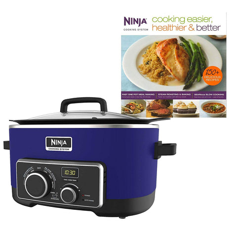 Ninja 6 Quart 4 In 1 Slow Cooker with 150 Recipe Book (Certified Refurbished)