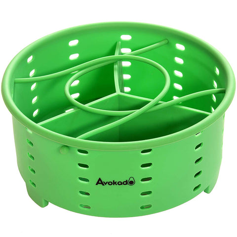 Avokado's 6Qt Instant Pot Compatible Stackable Silicone Steamer Basket Accessories with an Insert Divider for Instapot Pressure Cookers, Ninja Foodie, Crockpot Express Cooker and Stove Top Pots