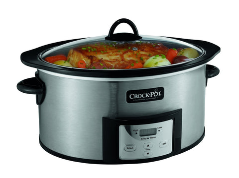 Crock-Pot Programmable 6-Quart Slow Cooker w/Dipper & Recipe Book