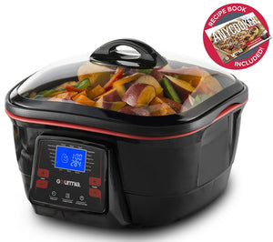 Gourmia GMC780 18 in 1 Multi Cooker With LCD Display - Deep Fry, Steam, Bake, Roast, Saute & More, Free Recipe Book & Fondue Accessories Included