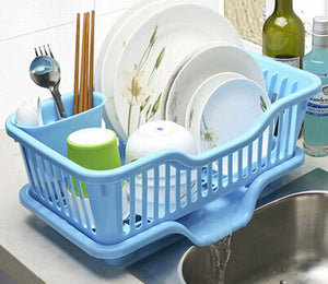 Large Kitchen Rack Shelf Kitchen Dish Rack/drain Dishes Racks / Kitchen-pod (Blue)