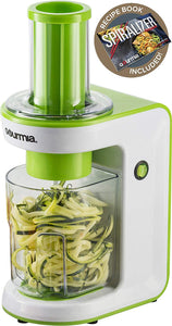 Gourmia GES580 Electric Spiralizer and Slicer for Vegetables & Pasta Maker with 3 Blades for Spaghetti Fettuccine & Ribbon Noodles Free Recipe Book Included - 110V