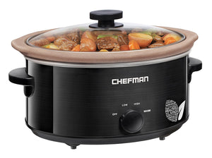 Chefman Slow Cooker, All Natural XL 6 Qt. Pot, Glaze-Free, Stovetop, Oven, Dishwasher Safe Crock; The Only Naturally Nonstick Paleo Certified Slow Cooker, Free Recipes Included
