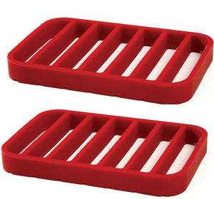 Norpro Rectangle Silicone Roasting Rack, Red(2pk)