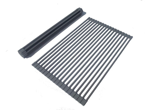 Blue Ribbon Direct's Original Dish Muse Over-the-Sink Multipurpose Roll-Up Drying Rack (Gray)
