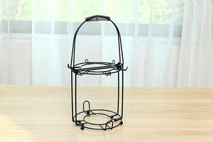 Wire Rack for Organizing 6*saucers & 6*cups & 6*spoons &1*teapot or Coffee Pot/espresso Set Rack /Tea Set Display Stand/cabinet Stacker/kitchen Handling Case