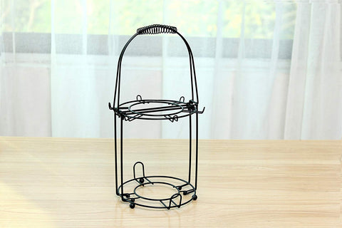 Wire Rack for Organizing 6*saucers & 6*cups & 6*spoons &1*teapot or Coffee Pot/espresso Set Rack /Tea Set Display Stand/cabinet Stacker/kitchen Handling Case