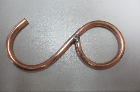 Heavy Duty Closed End Copper S Hooks - Set of 5